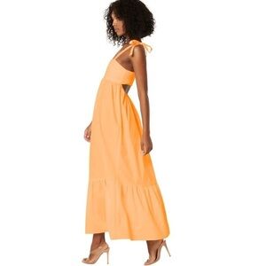 Misa Los Angeles Serafina Maxi Dress, Size XS, NWT Color is Tangerine